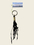 Wildwood Oyster Leather Fringe Tassel Black
