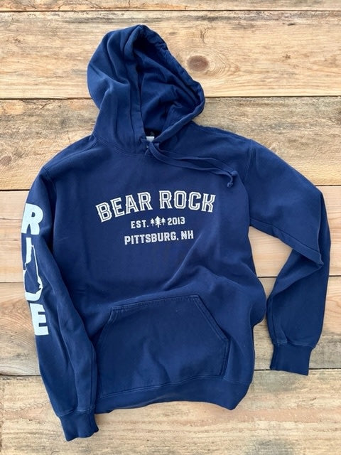 Bear Rock Adventures Comfort Colors Ride Hooded Sweatshirt  Navy