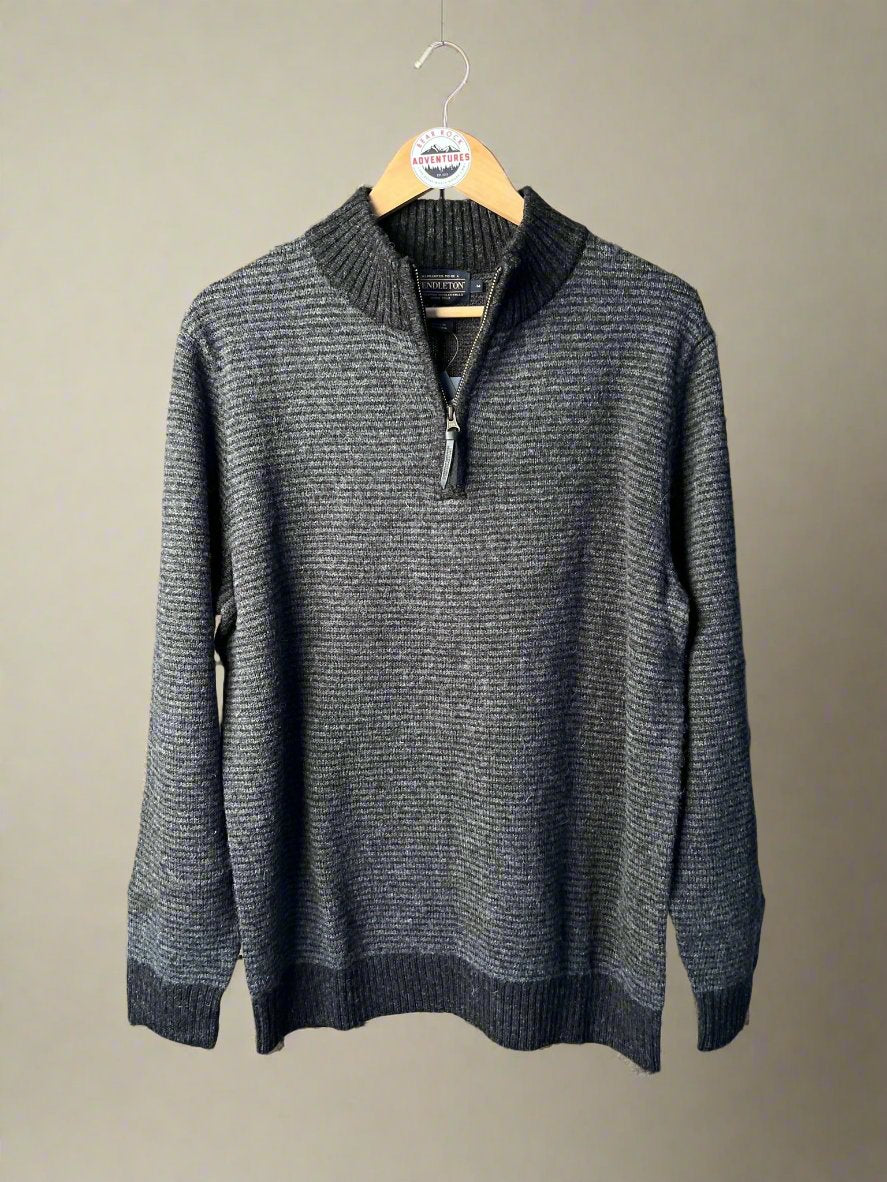 Pendleton Shetland Half Zip Sweater | Charcoal