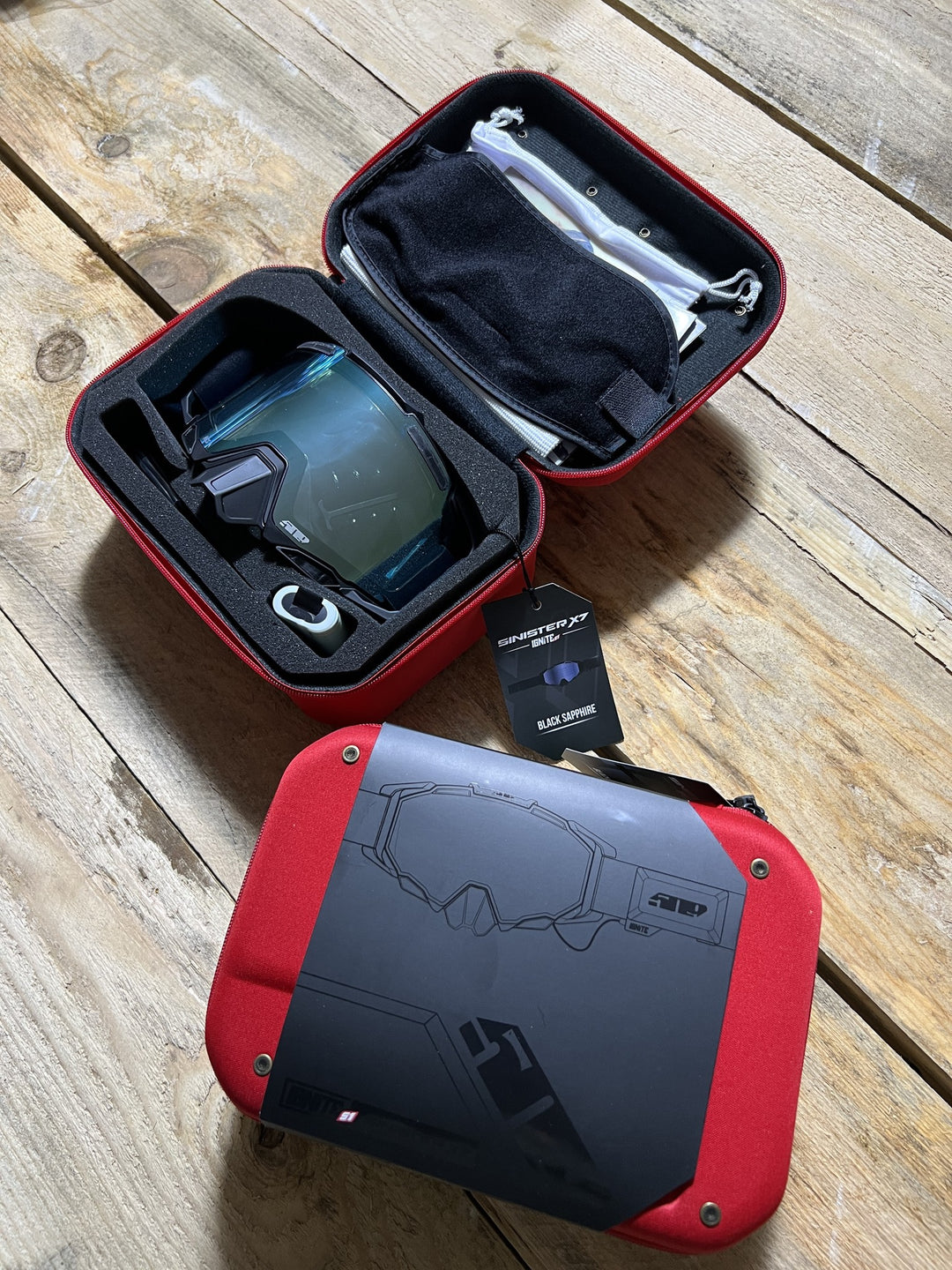 509 Sinister X7 Ignite S1 Goggle - Black Sapphire Red Case